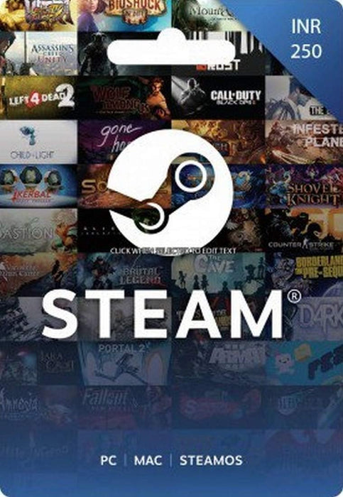 Steam Gift Card ₹250 INR Activation Code