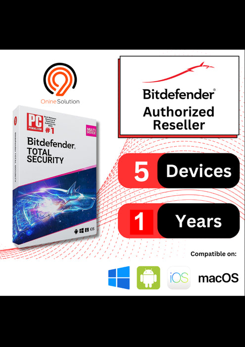 Bitdefender Total Security 2023 Key (1 Year / 5 Devices)