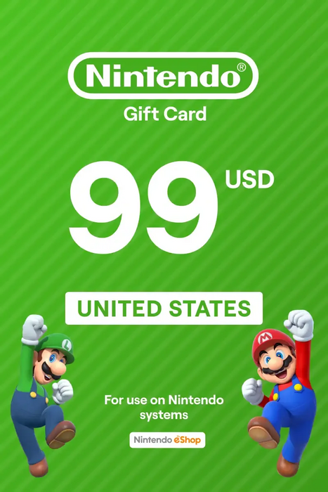 Nintendo eShop Card 99 USD Nintendo UNITED STATES