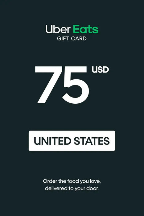Uber Eats Gift Card 75 USD US