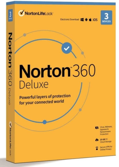 Norton 360 Deluxe EU Key (1 Year / 3 Devices) + 25 GB Cloud Storage