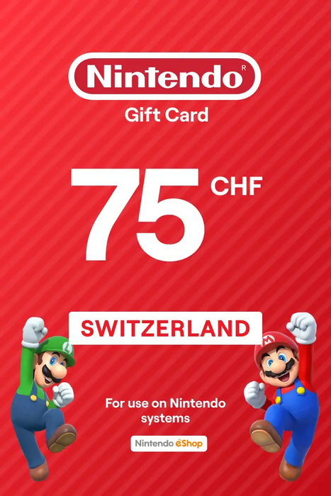 Nintendo eShop Prepaid Card CHF 75 CH Key