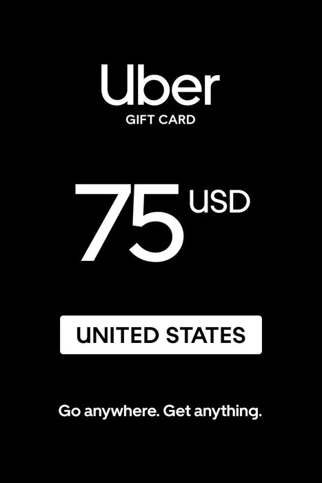 Uber Gift Card 75 USD US