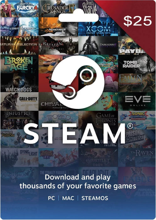 Steam Wallet Card $25 Global Activation Code