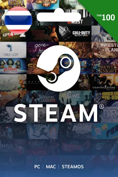 Steam Gift Card 100 THB - Steam Key - For THB Currency Only