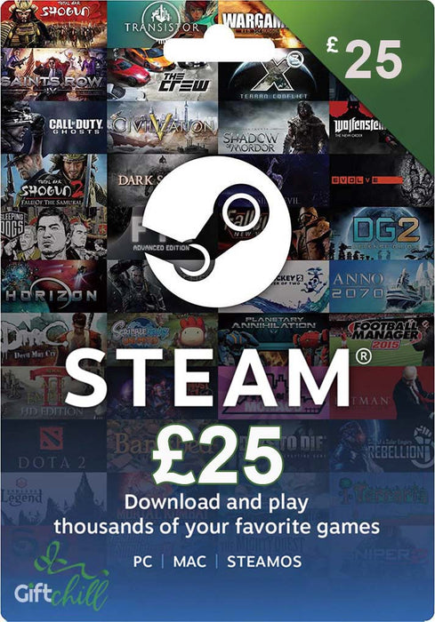 Steam Gift Card 25 GBP Steam Key GLOBAL