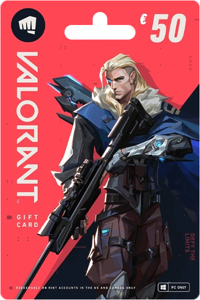 VALORANT Gift Card 50 EUR (PC) - Riot Key - EUROPE