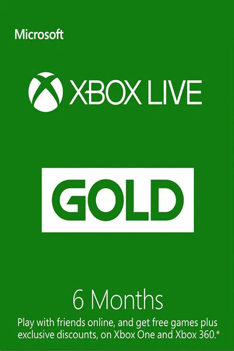 Xbox Live Gold 6 months CA