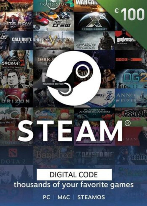 Steam Wallet Card €100 Global Activation Code