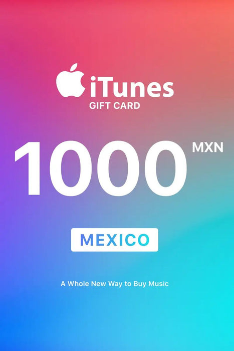 Apple iTunes Gift Card 1 000 MXN iTunes MEXICO