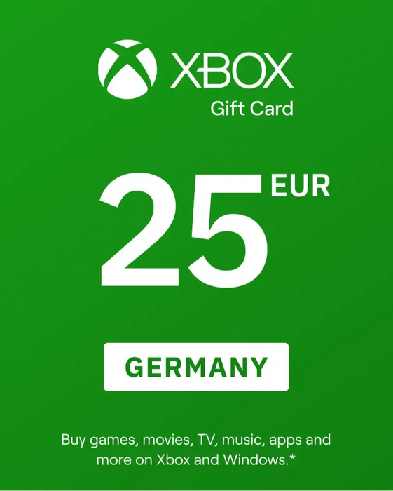 XBOX Live Gift Card 25 EUR - Xbox Live Key - GERMANY
