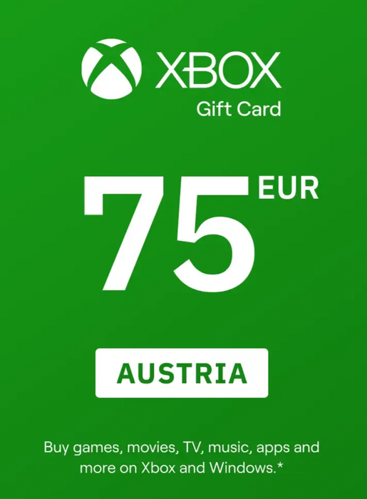 Xbox Live Gift Card 75 EUR AT